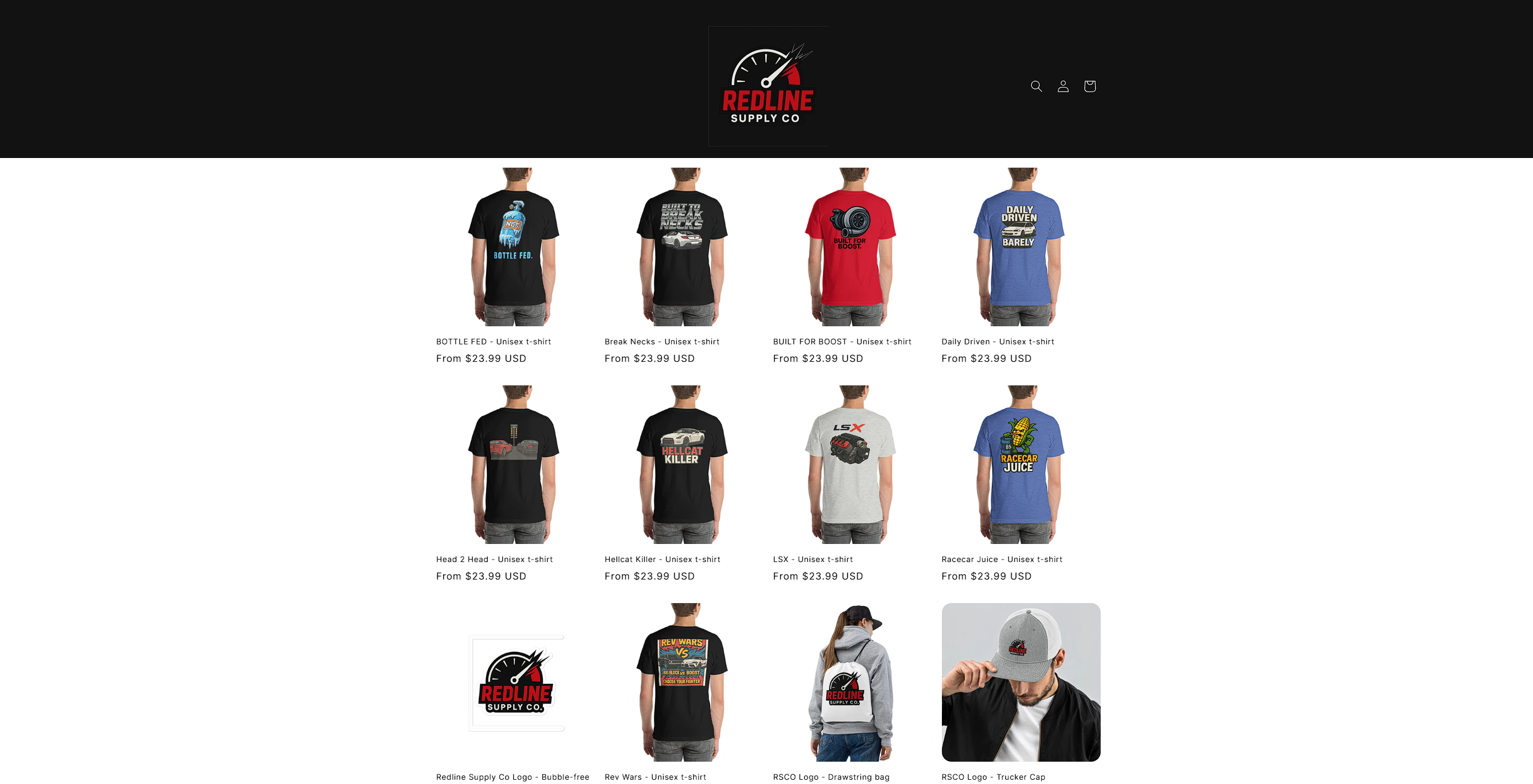 Redline Supply Co. Website Preview